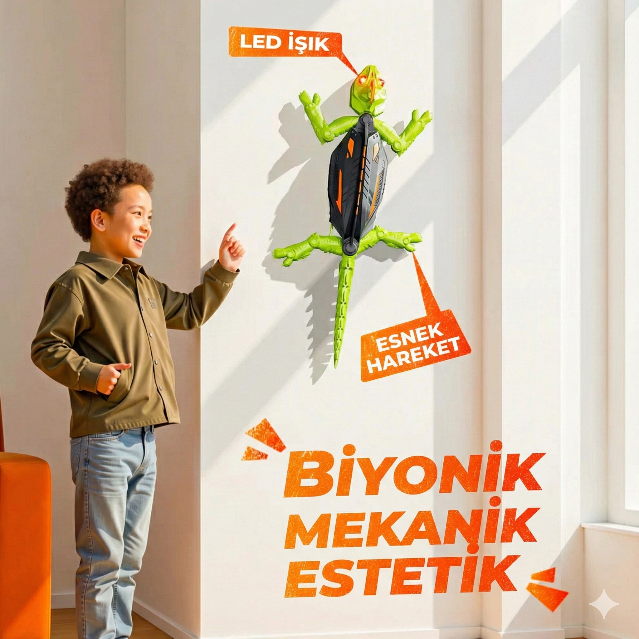 Liekicked Duvara Tırmanan Kertenkele